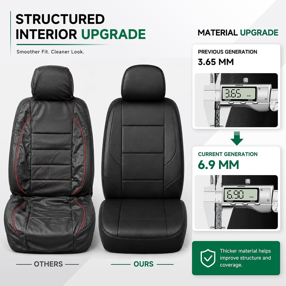GIANT PANDA Front Seat Covers for Nissan Rogue Altima Sentra Versa Kicks Mura...