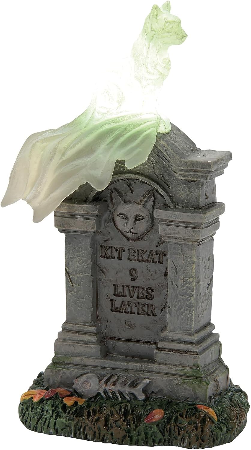 Department 56 Village Collection Accessories Halloween Kit E. Kat Cat Ghost o...