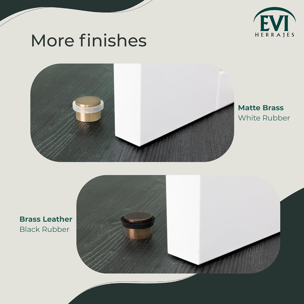EVI Herrajes | Adhesive Door Stop | Threaded Base | W:1,1in H:0,8in | Matte F...