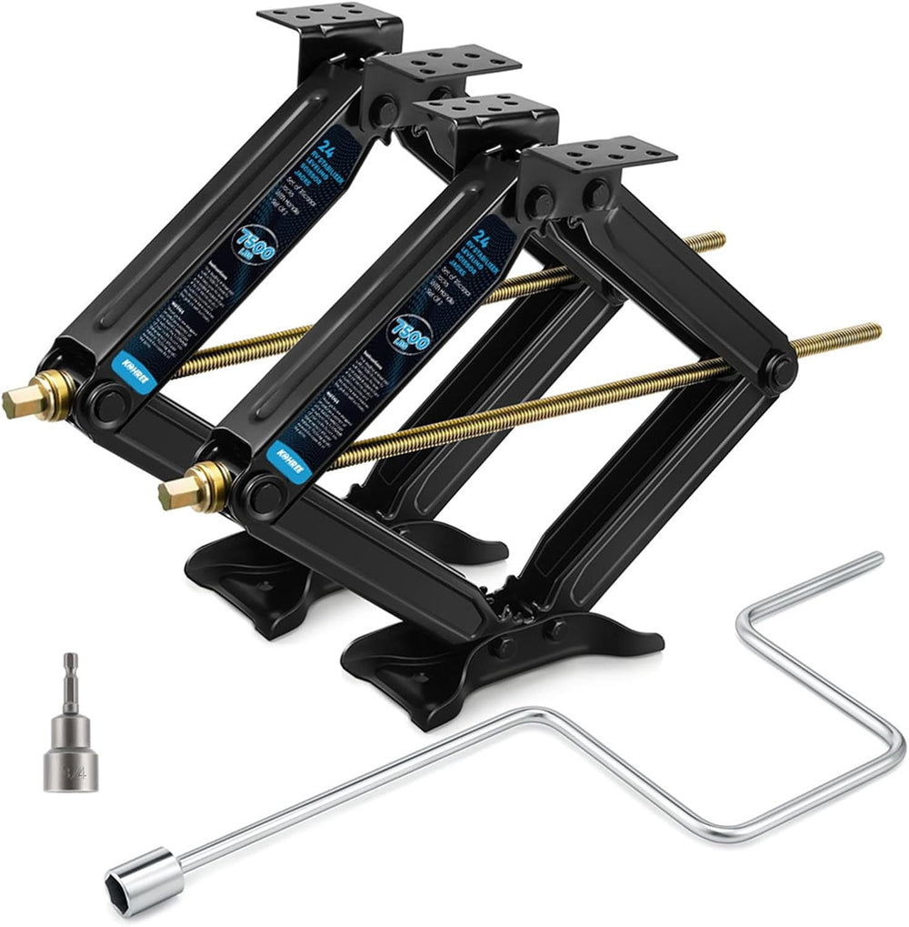 Kohree 7500lbs RV Stabilizer Leveling Scissor Jacks 24" for Travel Trail...
