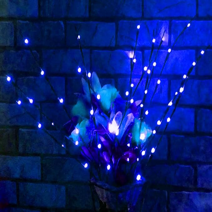 MENCH Branch Lights,6 Pcs Twig Light USB&Battery Powered 8 Flashing Modes...