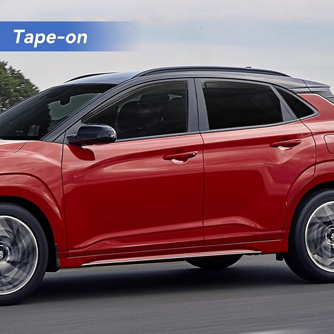 Window Visors Rain Guards for 2018-2023 Hyundai Kona, Out-Channel Window Vent