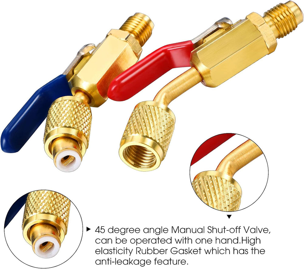 Mudder R410a Valve Core Remover Tool HVAC 7 Air Conditioning Refrigerant Angl...