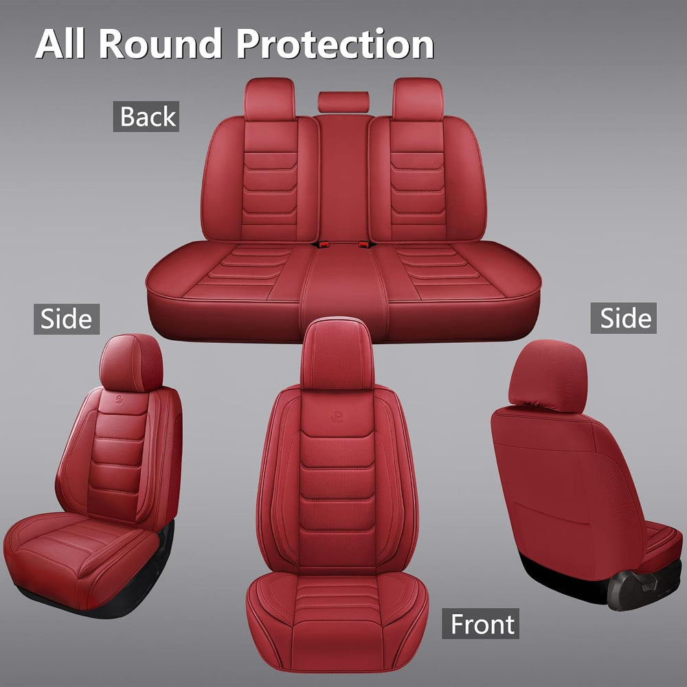 Full Coverage Faux Leather Car Seat Covers Full Set,Automotive Seat Covers fo...