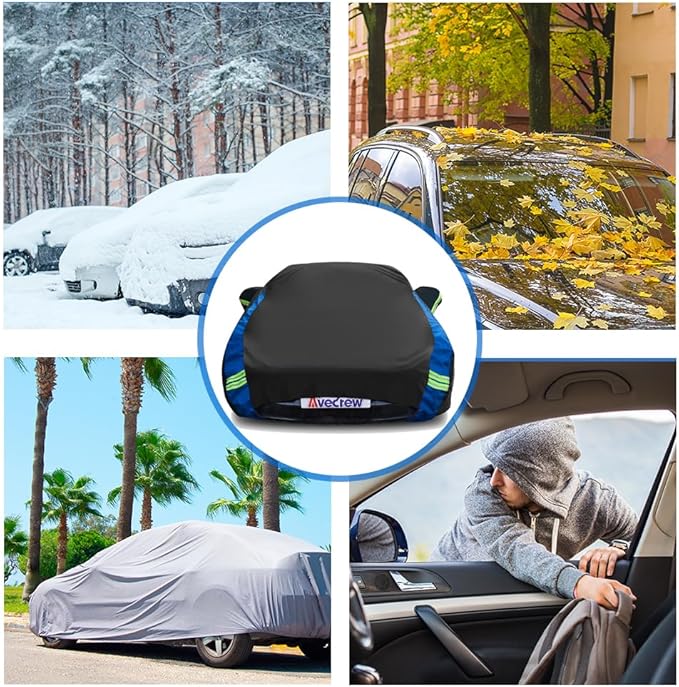 Avecrew Car Cover for Tesla Model 3 2017-2024, Custom Fit Full Exterior Cover
