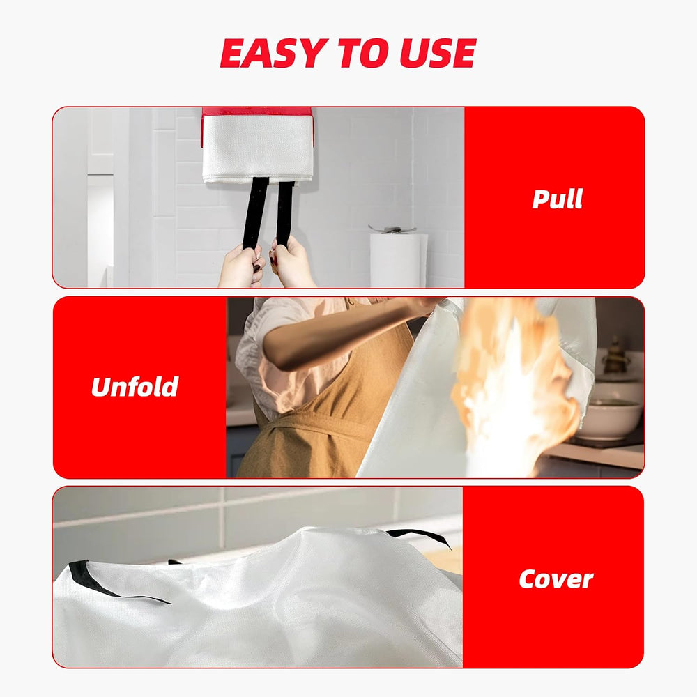 LaSyL Blanket Emergency for Home, 40" x 40"(Pack of 6), Fire Supres...