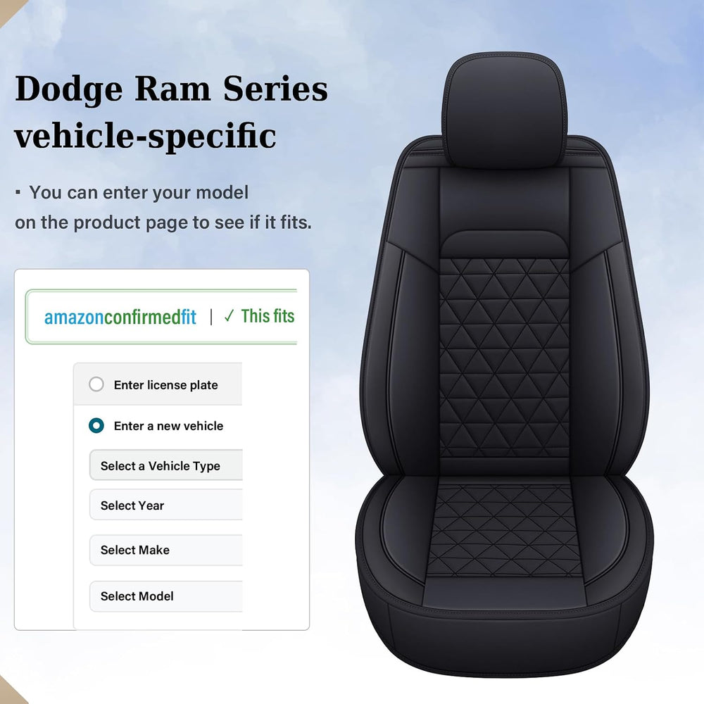 Coverado Ram Seat Covers Full Set, Waterproof Ram 1500 Seat Cover Compatible ...