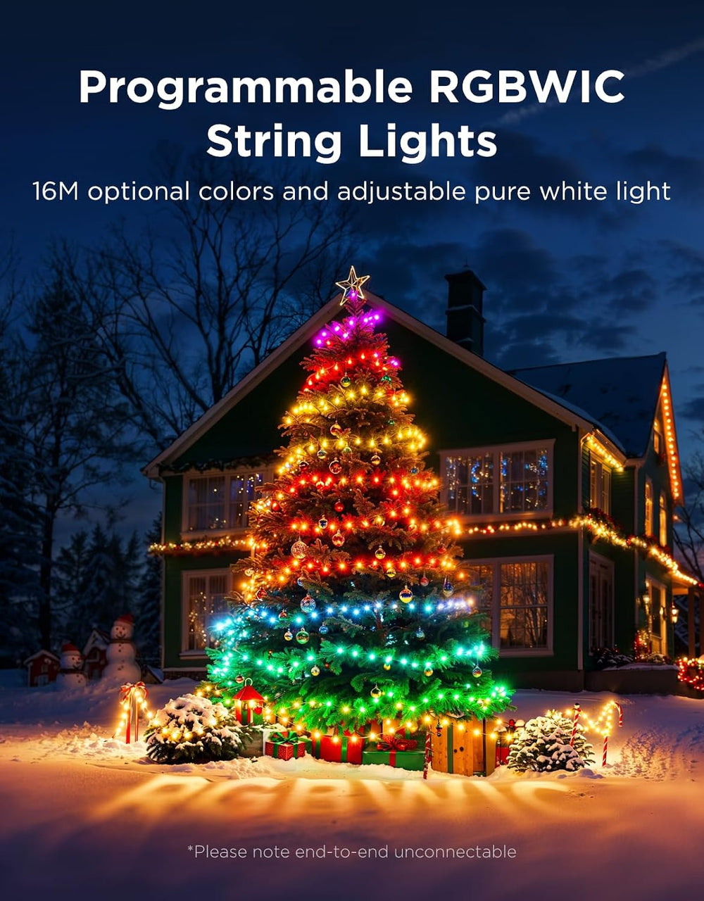 Govee Christmas Lights 2, 99FT 300LEDs Halloween String Lights, Green Wire