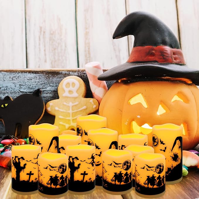 12-Pack Waterproof -Flameless Led Candles,Remote Control and Timer Functions ...