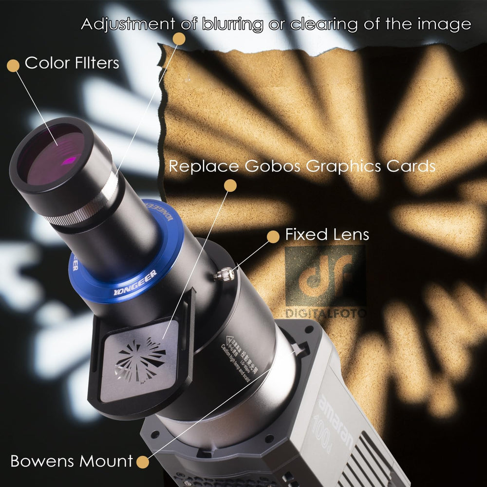 Bowens Mount Projector Attachment,Spotlight Optical Snoot Photography kit for...