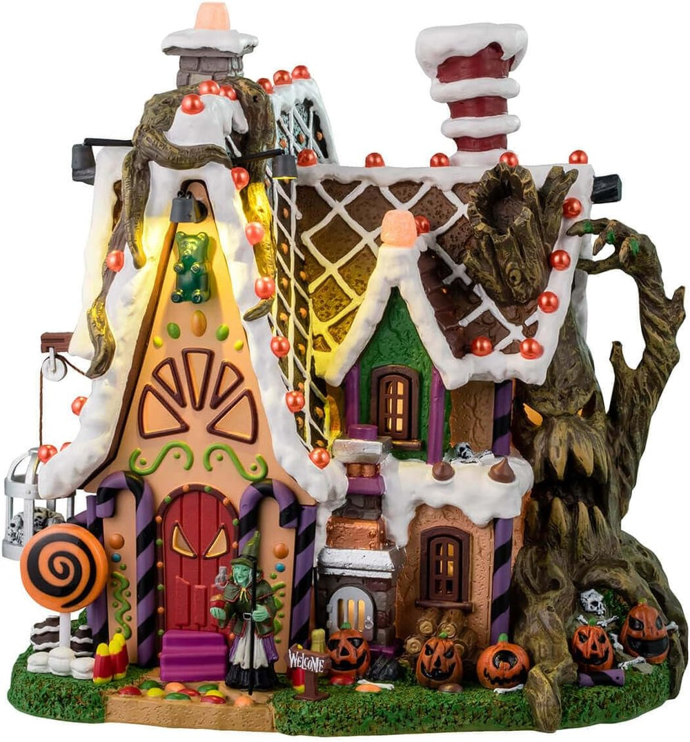 Lemax The Candy Witch Cottage Lighted Building, #45204 Halloween Display