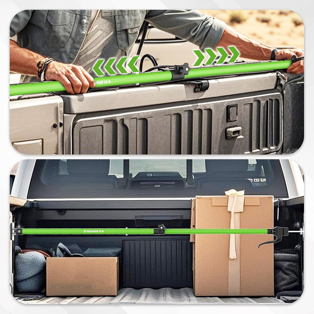 KILOUPOLE Adjustable Cargo Bars, 40" to 79" Non-Slip Truck Bed Divi...