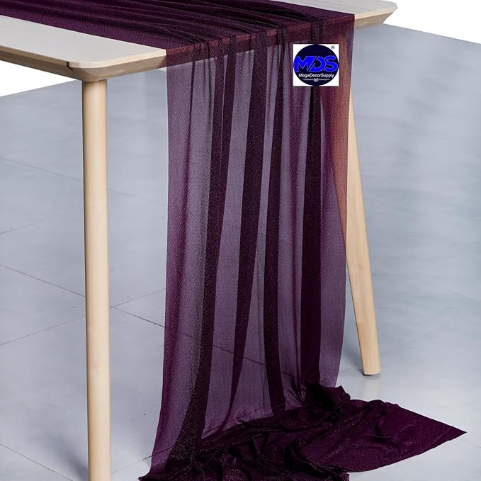 MDS Halloween Chiffon Table Runner - 5 Pack, 29 x 170 Inches, 14ft Each - She...