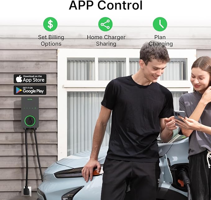 Autel Home Smart AI Level 2 EV Charger up to 40Amp, Indoor/Outdoor Fast