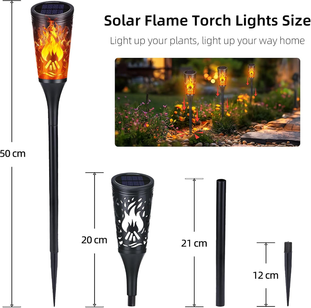 Toodour Solar Halloween Lights Outdoor, 10 Pack Solar Torch Lights