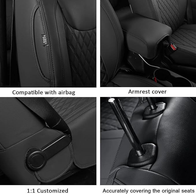 GIANT PANDA Customized Front Car Seat Covers