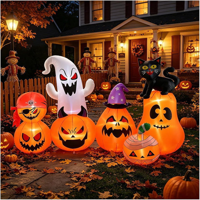 8 FT Halloween Inflatable Pumpkin Patch Yard Décor