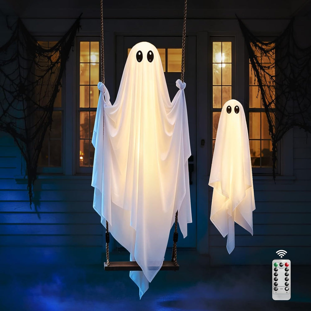 Halloween Decorations Outdoor, 5FT Swinging Ghost Hanging Decor
