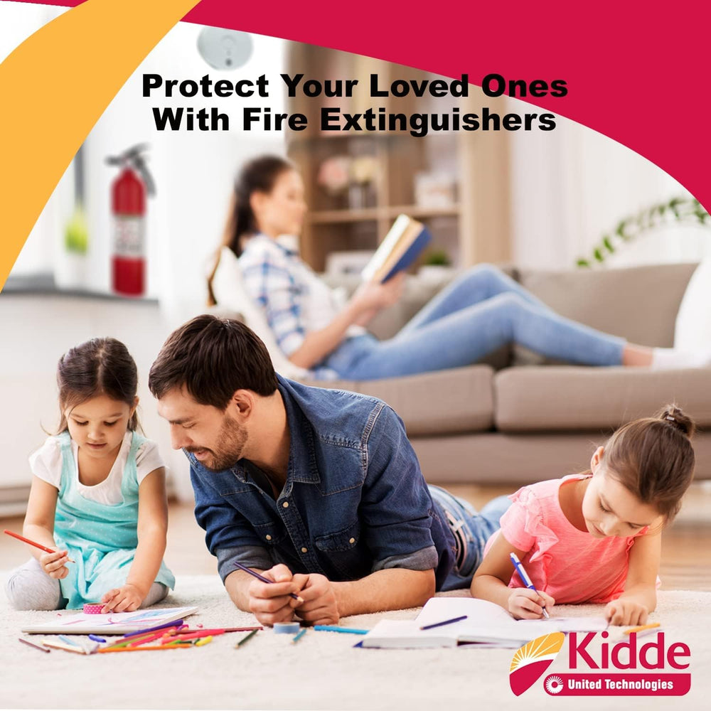 Kidde FA110 Multipurpose Fire Extinguishers 2 Pack - Red, (Rating 1-A:10-B:C)...
