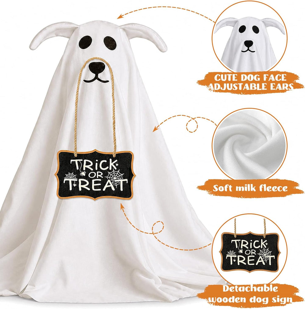 2 Pack Spooky Ghost Dog Halloween Decor Indoor for Party Decorations