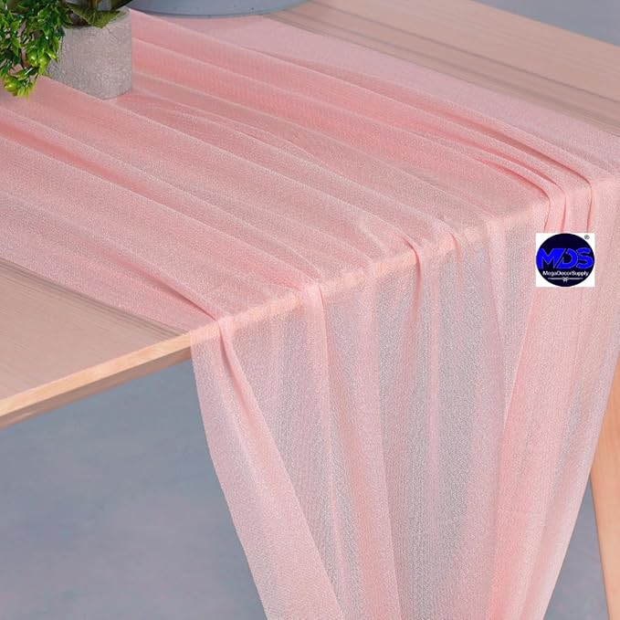 MDS Halloween Chiffon Table Runner - 10 Pack, 29 x 170 Inches, 14ft Each - Sh...