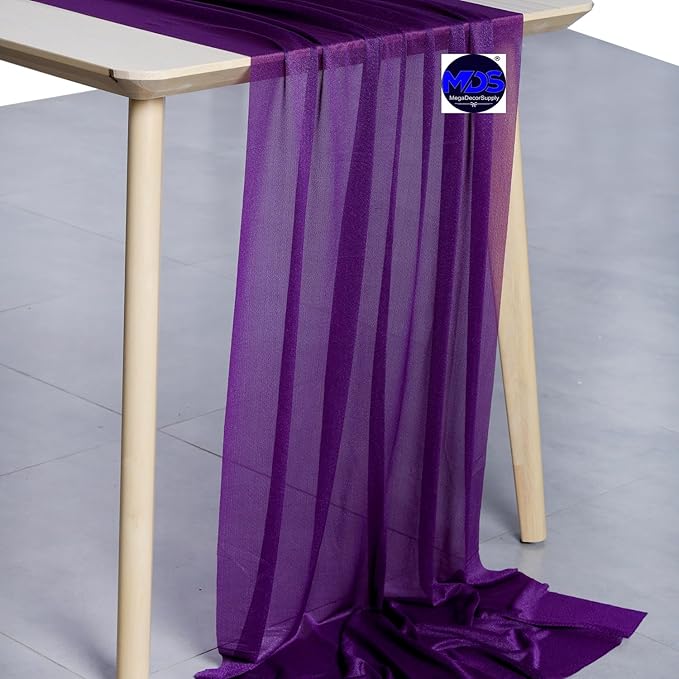 MDS Halloween Chiffon Table Runner - 5 Pack, 29 x 170 Inches, 14ft Each - She...
