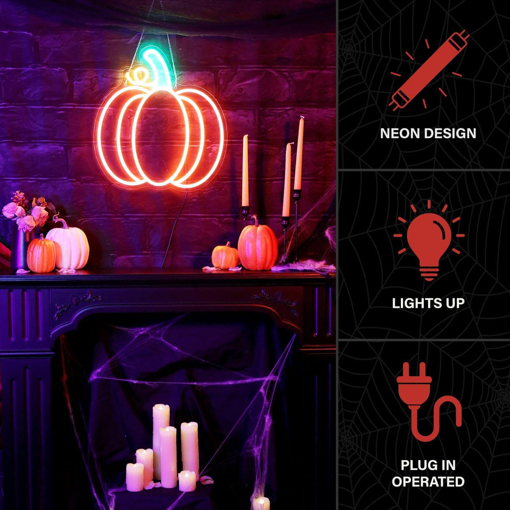 Haunted Hill Farm 1.5-Ft. LED Pumpkin Halloween Wall Decoration
