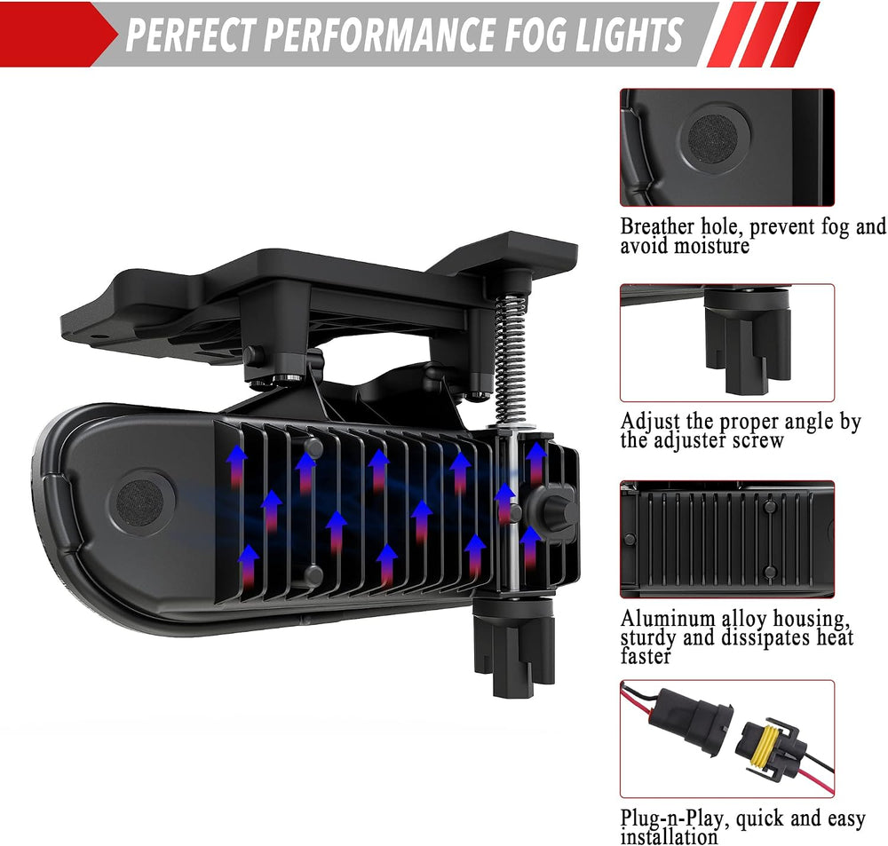 DOT LED Fog Lights for 1999-2002 GMC Sierra, 2000-2006 GMC Yukon/Yukon XL