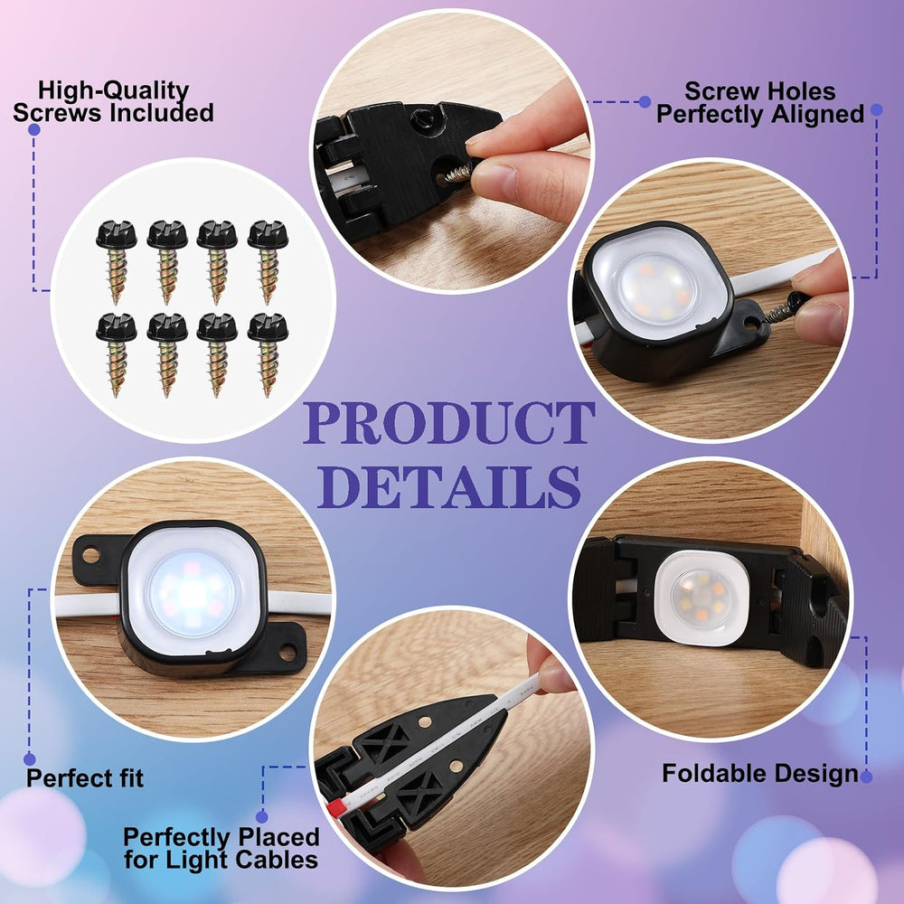 Nuanchu 132 Pcs Light Clips Set Compatible with Govee Pro H706 H806, 120 Moun...