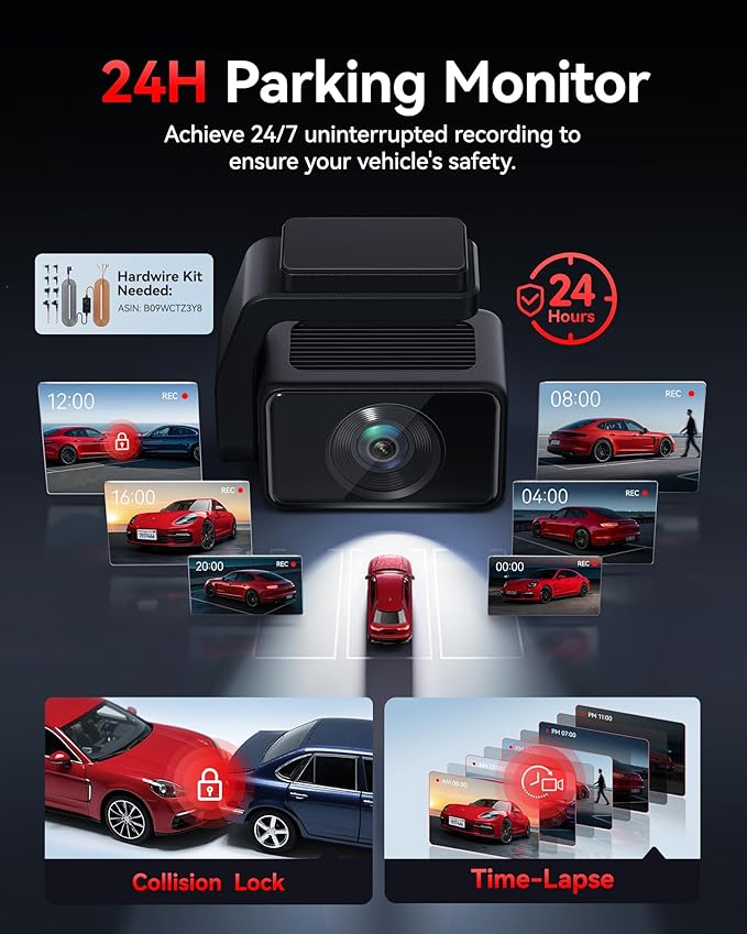 REDTIGER F4 Pro 4K Dash Cam Front and Rear, STARVIS 2 Sensor, 128GB Card