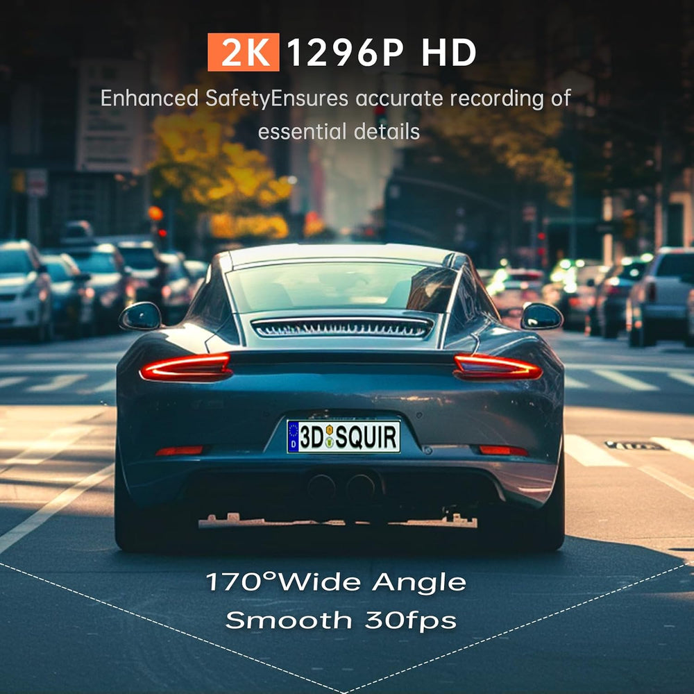 Veement 1296P Dash Cam Front, WiFi Dash Camera for Cars with App
