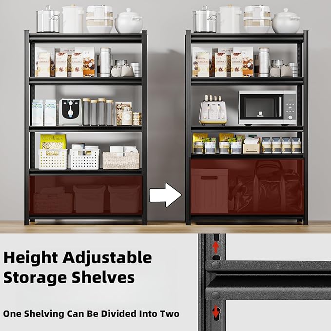 6T 62" W x 24" D x 84" H Garage Shelving Heavy Duty Metal Shel...