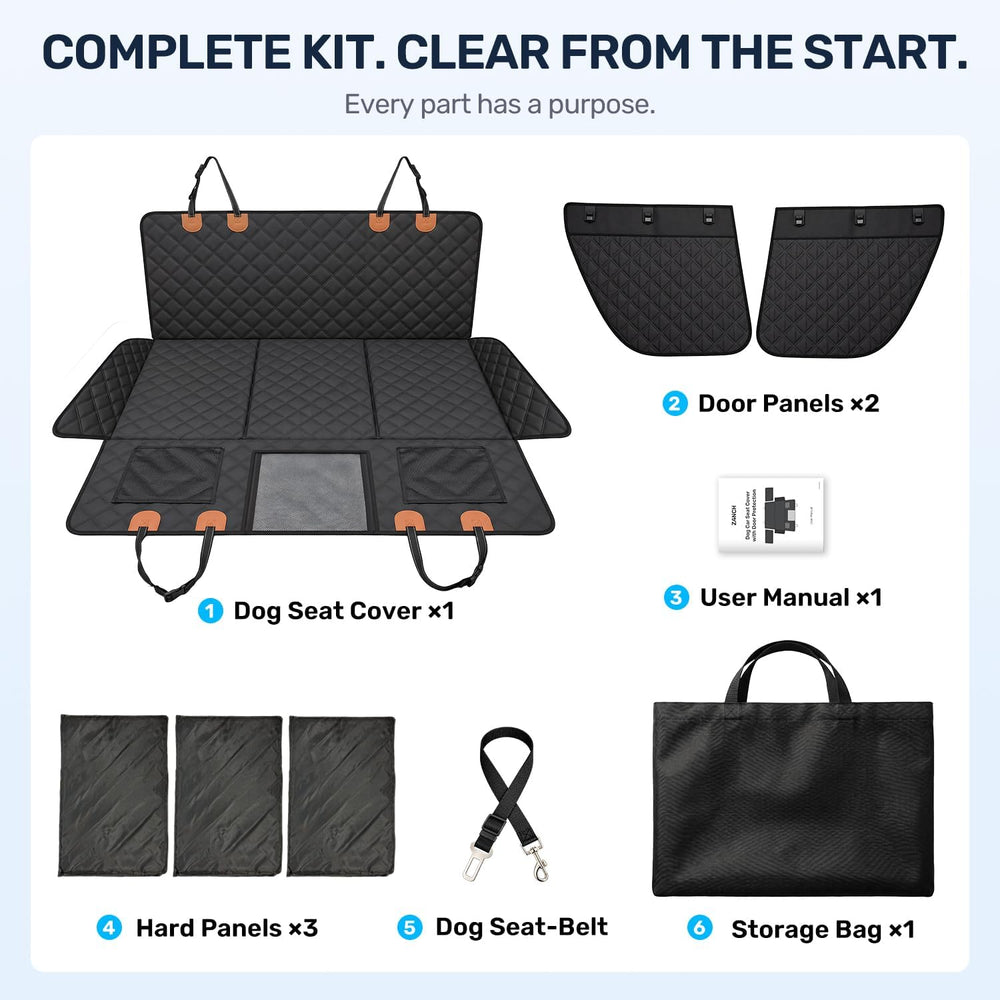 Zanch Pet Liner for Tesla Model 3/Y/YL/S, Stable Hard Bottom DogCover
