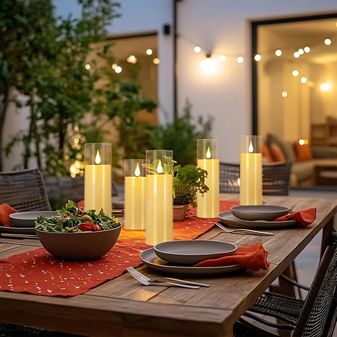 Flickering Flameless Candles Battery Operated with Remote,Led Pillar Candles ...