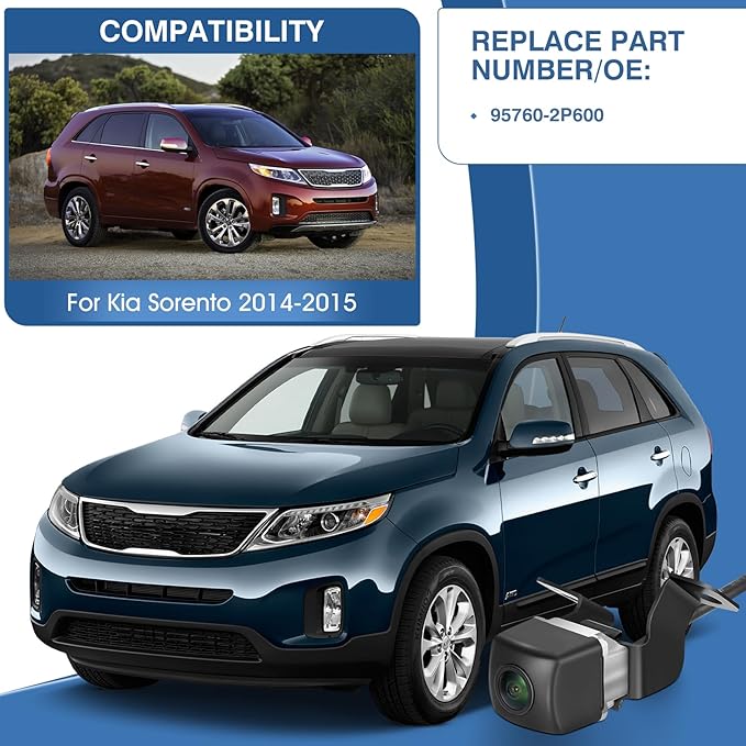 Rear View Backup Camera Fit for Kia Sorento 2014-2015, Reversing Parking Assist