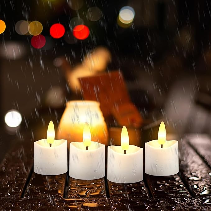 HL Rechargeable Waterproof Tea Lights,100H+ Highly Bright Led Flameless Candl...