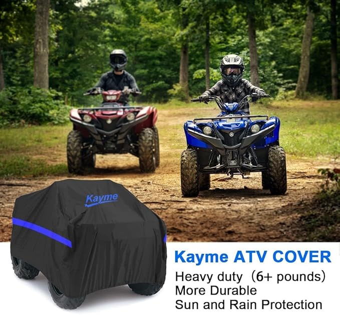 Kayme ATV Cover Waterproof Outdoor Heavy Duty, 4 Wheeler Quad Cover All Weather
