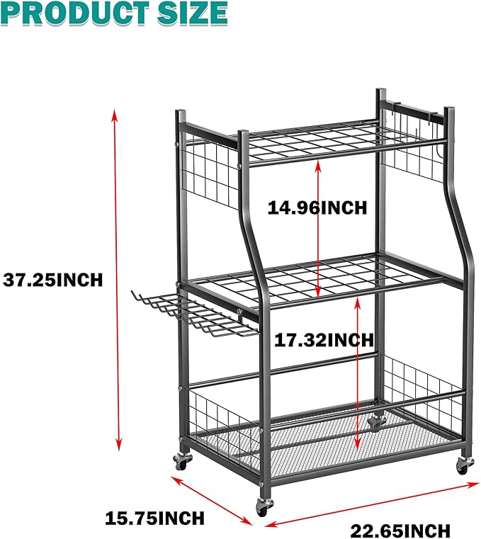 EVERHANGER Garden Tool Organizer Stand, Garage Tool Storage Organization