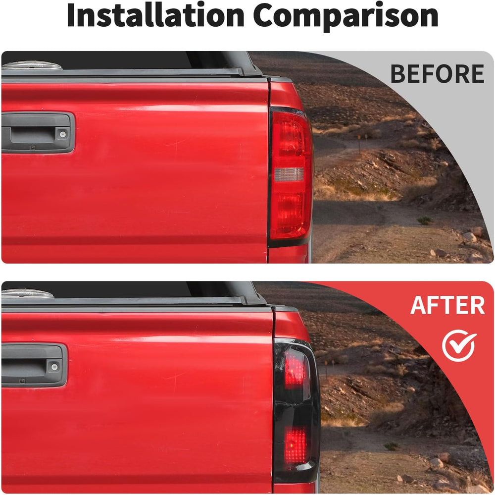 JWWY Smoked Taillight Rear Light Lamp Decor Tinted Darkened Taillight Cover T...