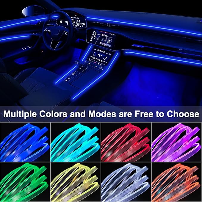 Car LED Strip Lights, LEDCARE 9 in 1 RGB Car Interior Lights
