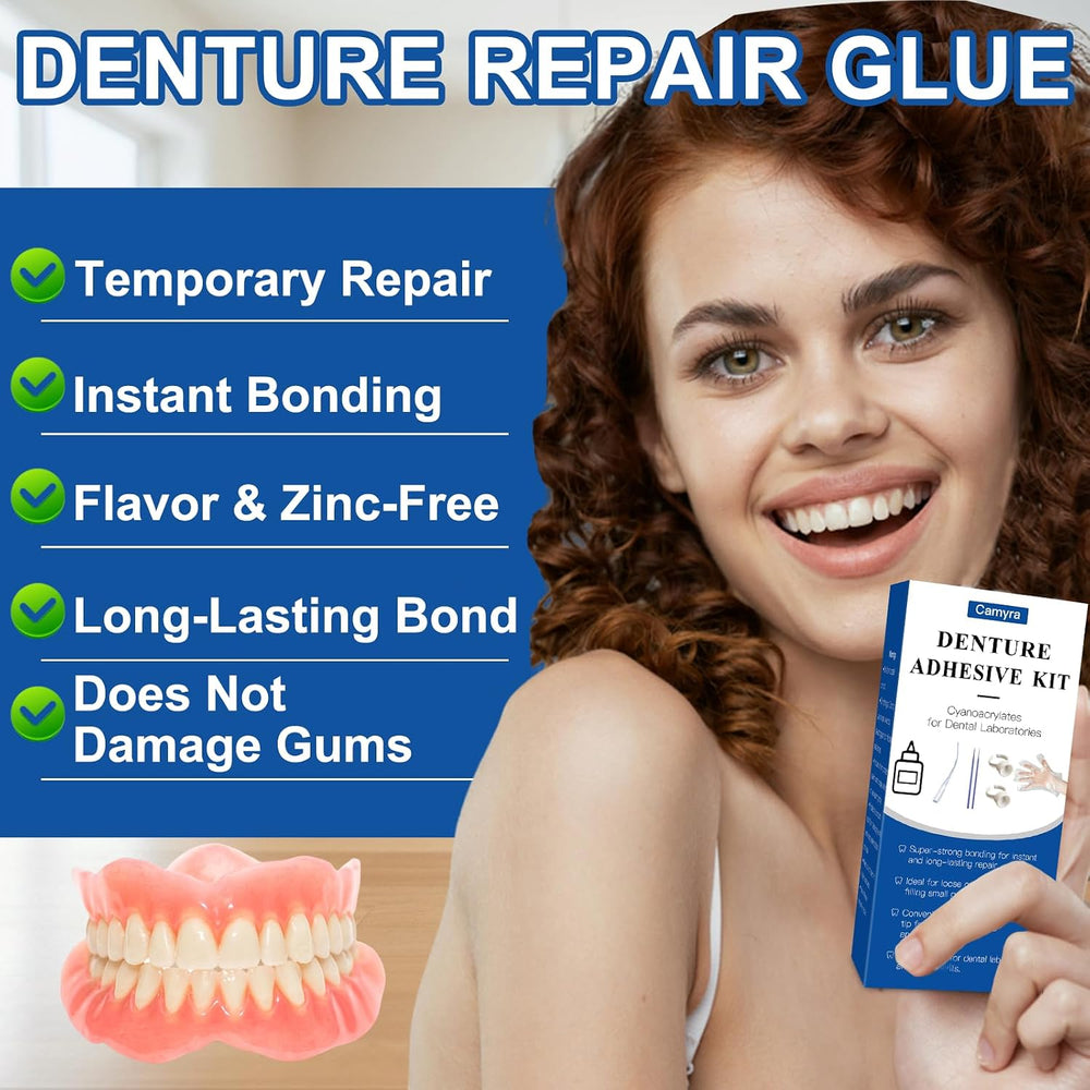 Dental Lab Instant Bonding Dental Glue (1 oz), Repair Cracks, Secure Loose &a...