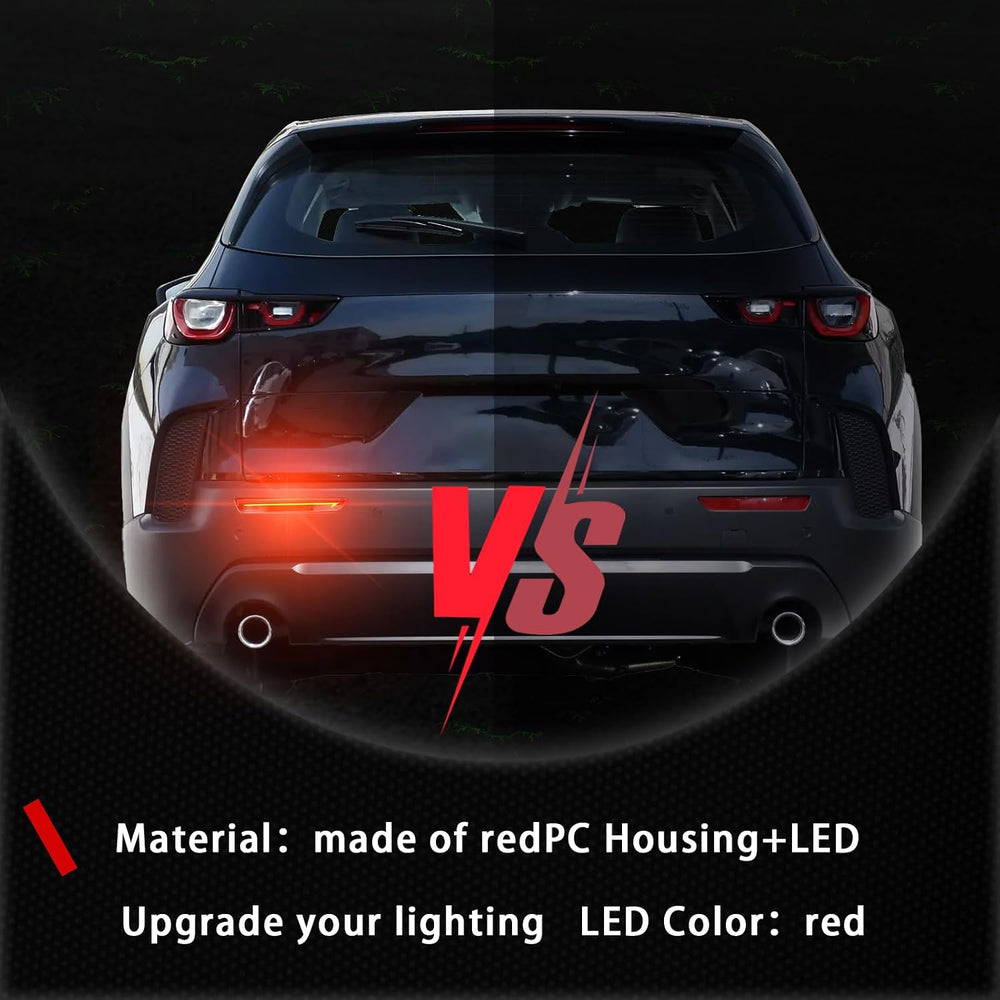 Red LED Rear Bumper Reflectors Fog Brake Tail Light Lamps Compatible with Maz...