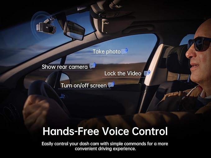 Pelsee 4K 3 Channel Dash Cam Front and Rear Inside, Dash Camera