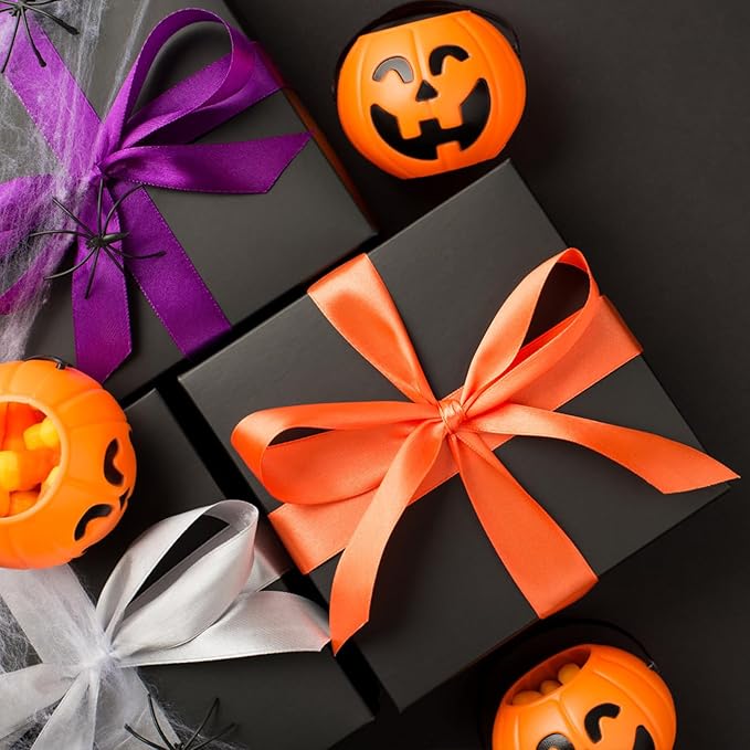 Vanhench 36" x 2400" (200') Black Wrapping Paper for Halloween/...