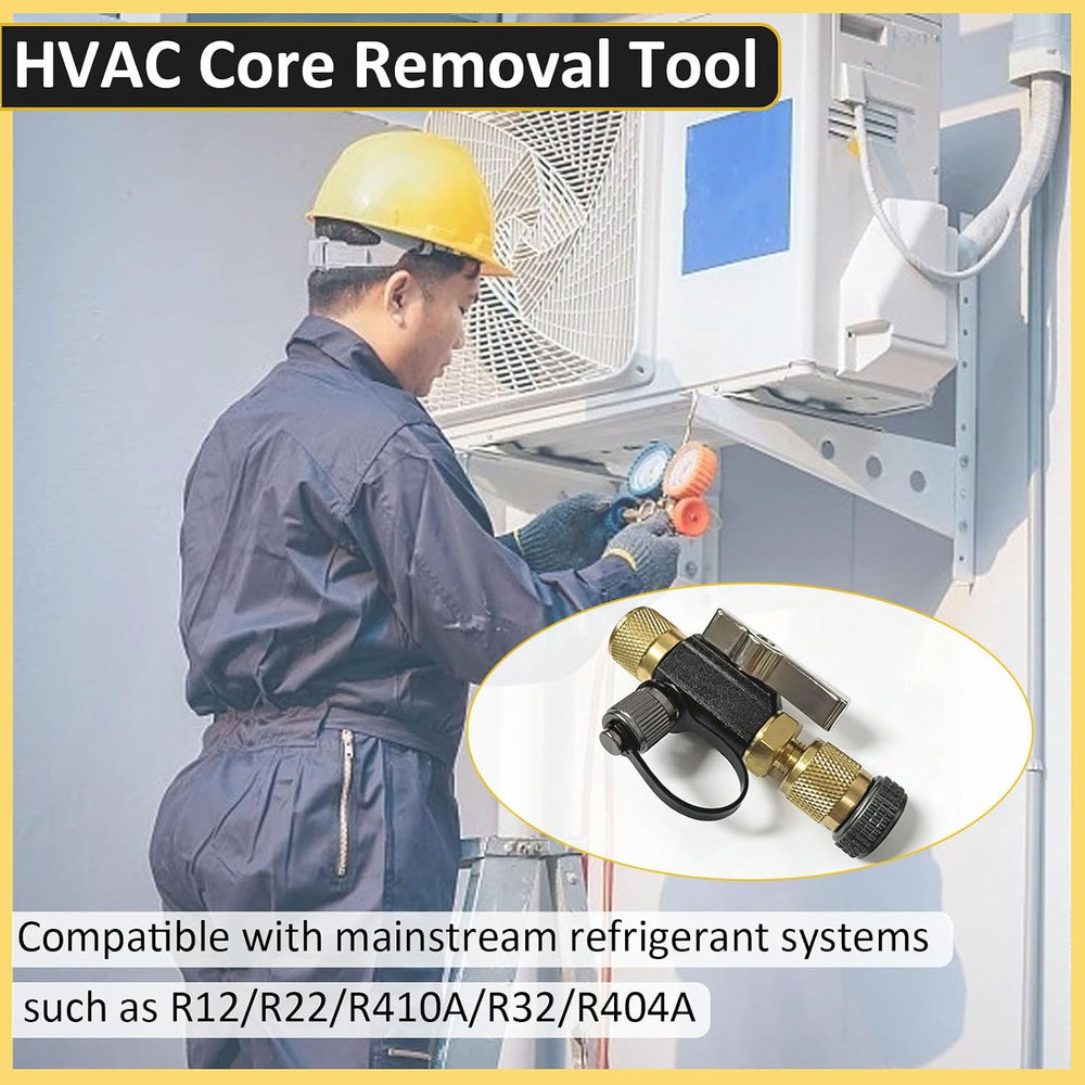 2 Pack 1/4" Mega Flow Valve Core Remover, 20 Micron HVAC Vacuum Tool