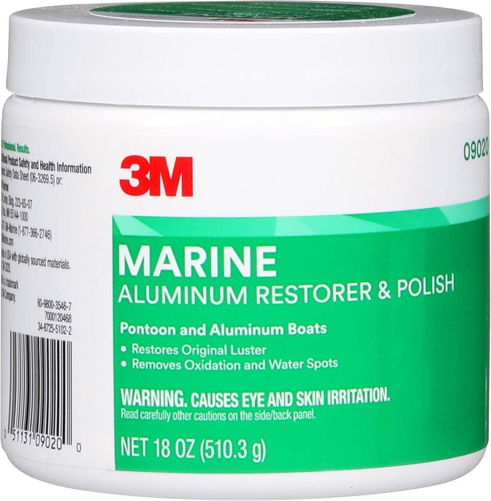 3M Marine Aluminum Restorer and Polish, 09020, 18 oz, for Marine Detailing, R...