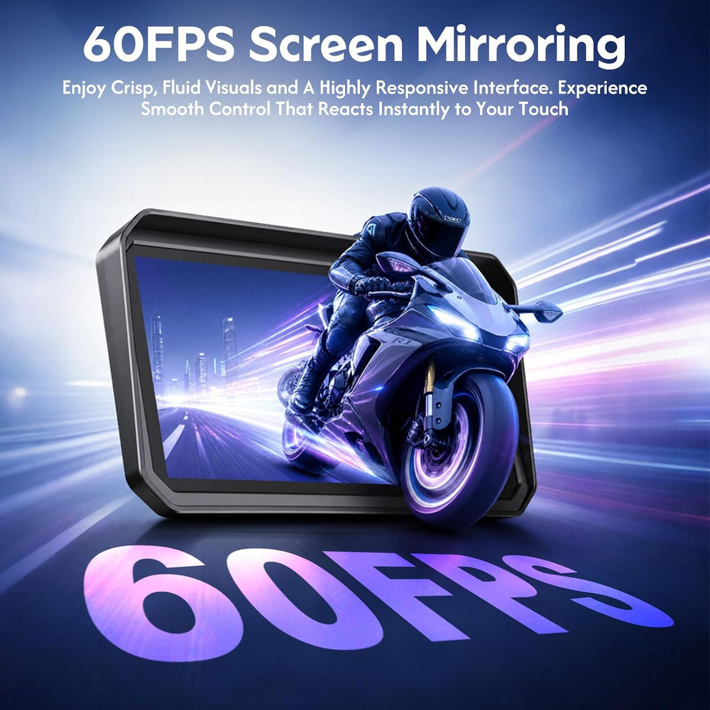 2026 LBW 6" Motorcycle CarPlay QLED Touchscreen (Includes 128G SD), with...