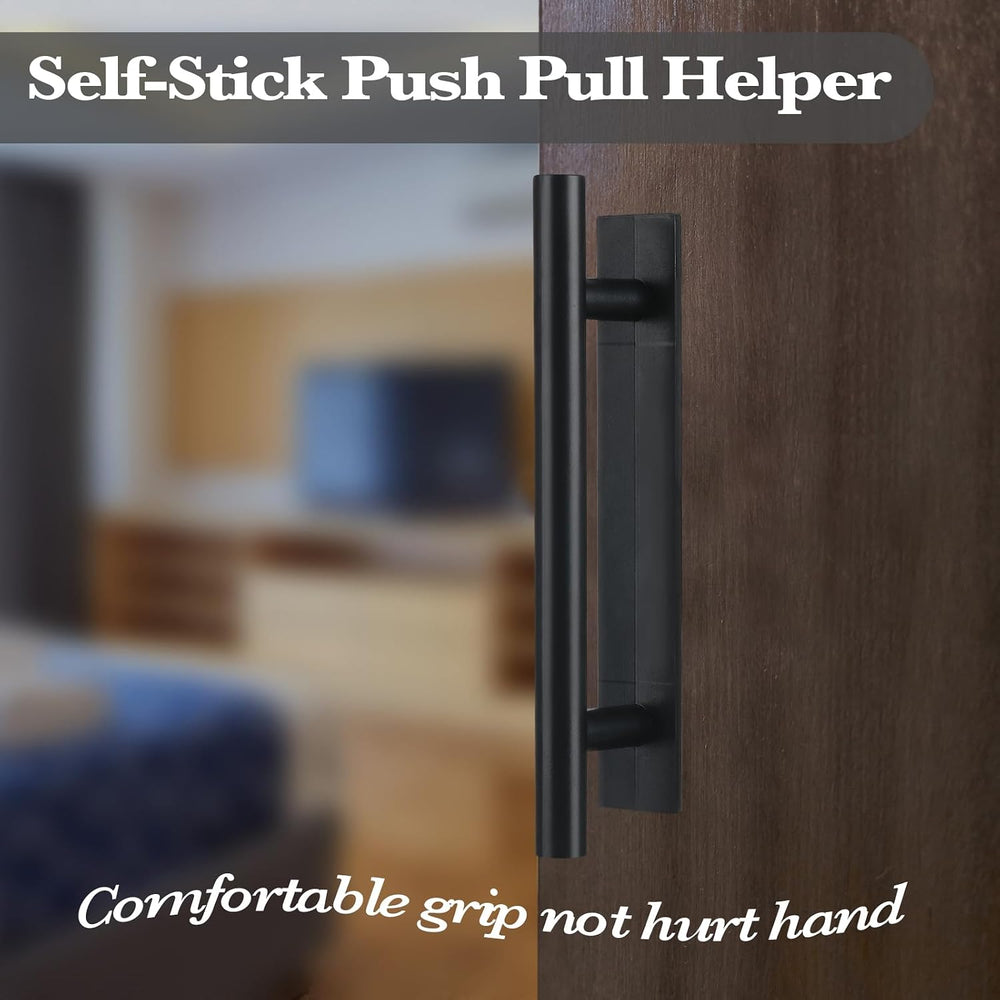 Barydat 50 Pack Self Stick Push Pull Helper Stick on Drawer Pulls ABS Plastic...