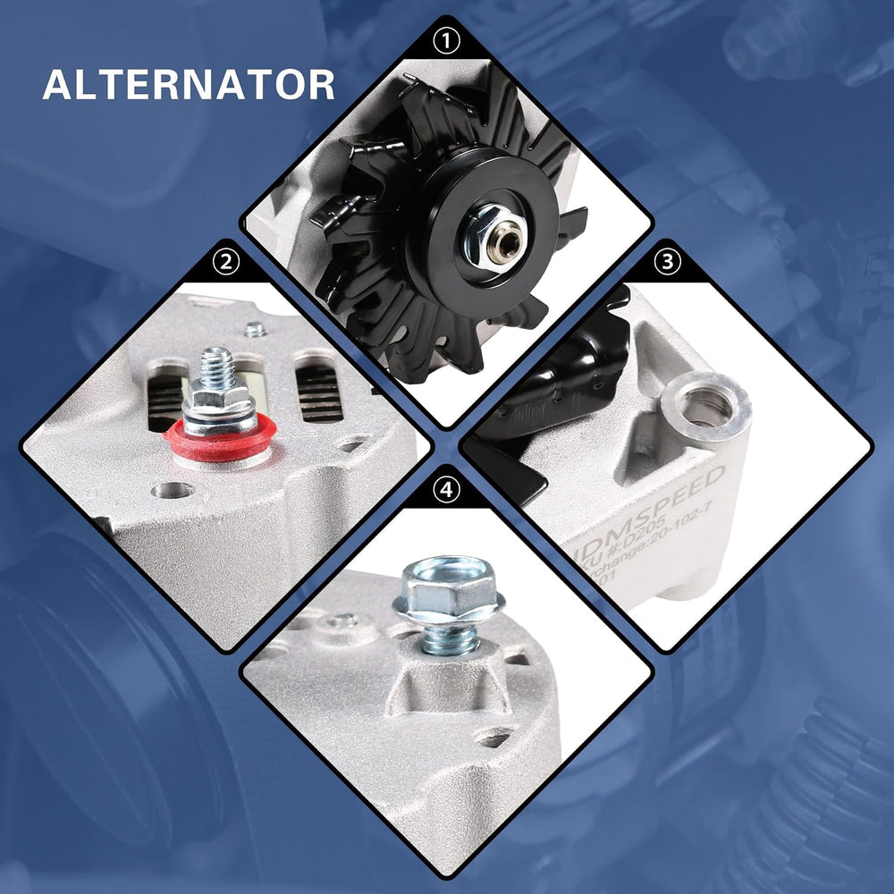 Alternator High Output 105Amp 1-Wire 10SI Self-Exciting Replacement For SBC B...