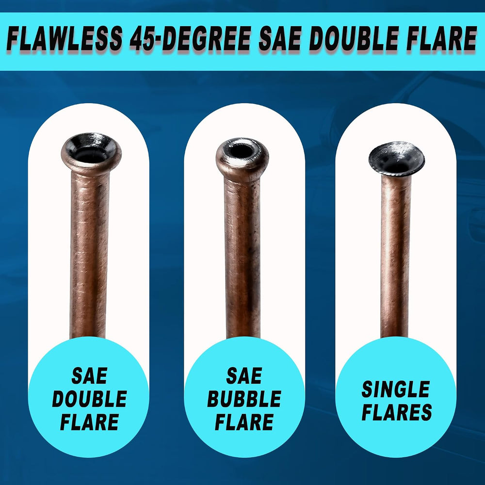 Brake Line Flaring Tool Kit, 3/16" 1/4" SAE Double Flare Tool for B...